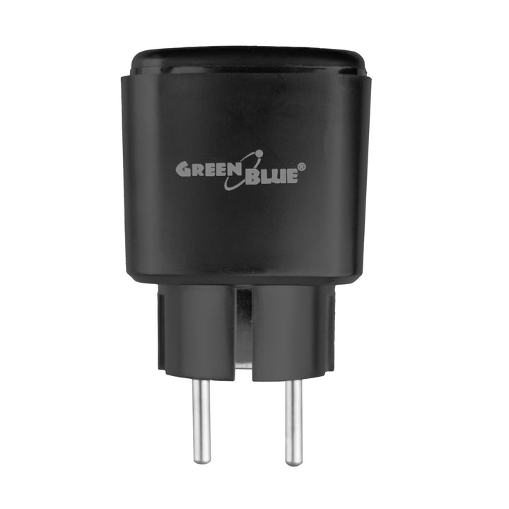 GreenBlue trådløs WiFi-stikkontakt, Android/iOS/Alexa/Google Home, timer, strømmåler, maks. 16 A/3840 W, GB735 B