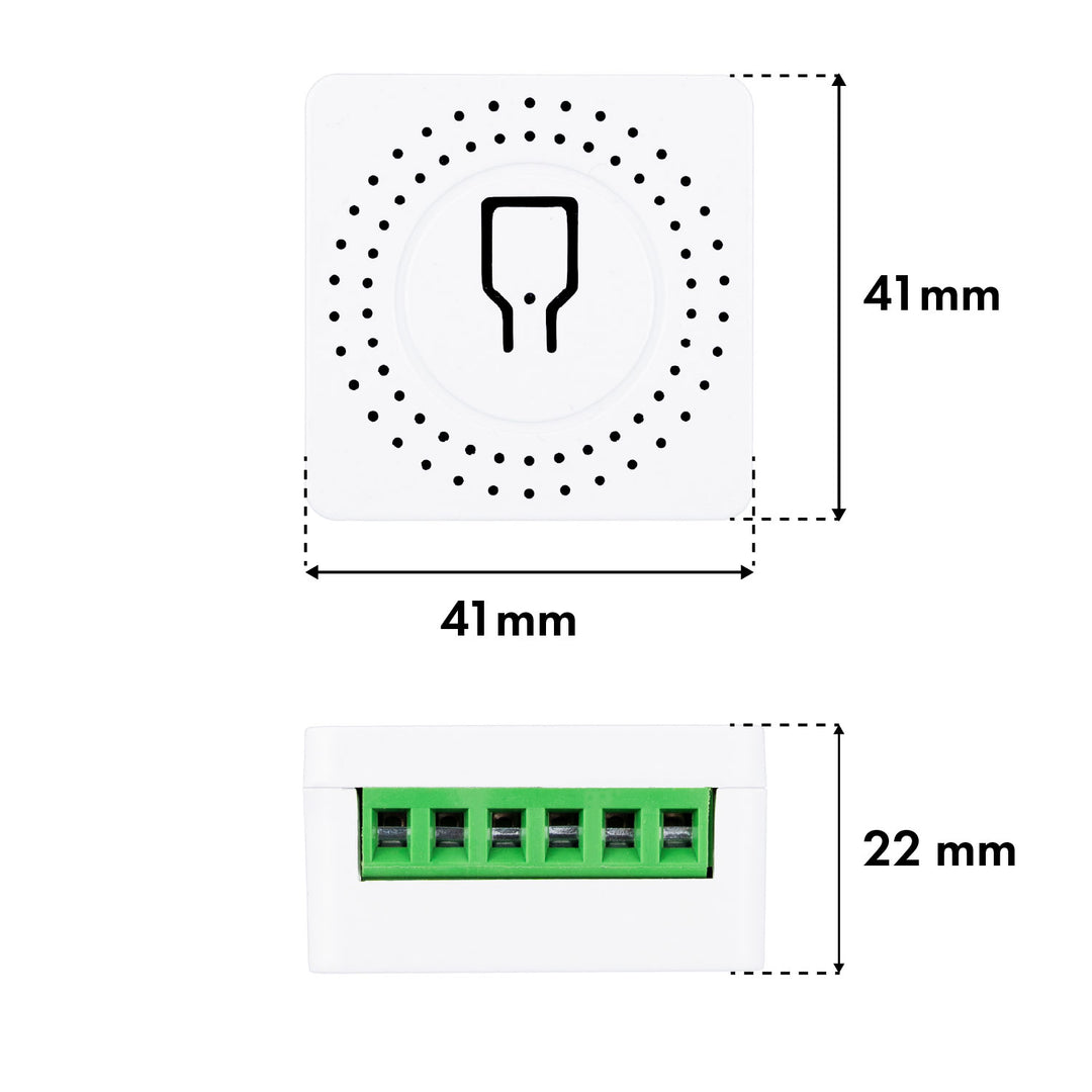 GreenBlue indbygget WiFi-relæ, Android/iOS/Alexa/Google Home, 100–240 V AC, 50/60 Hz, maks. 16 A, til LED 150 W, GB739
