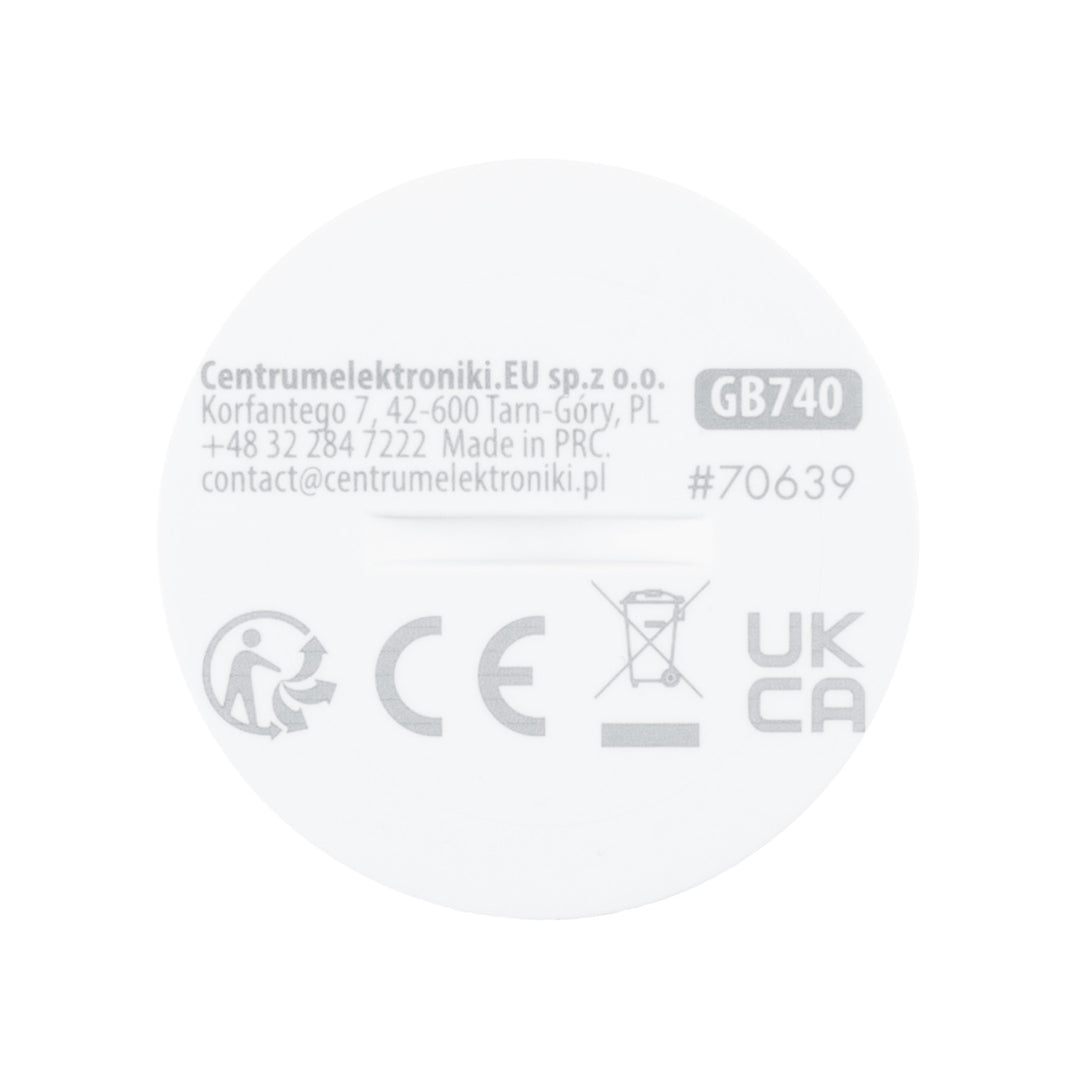 Trådløs Zigbee-bevægelsessensor fra Tuya GreenBlue, Android/iOS, CR2450 DC 3,0 V, detekteringsvinkel 120° / op til 8 m, GB740