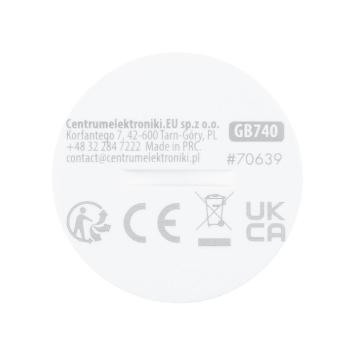 Trådløs Zigbee-bevægelsessensor fra Tuya GreenBlue, Android/iOS, CR2450 DC 3,0 V, detekteringsvinkel 120° / op til 8 m, GB740