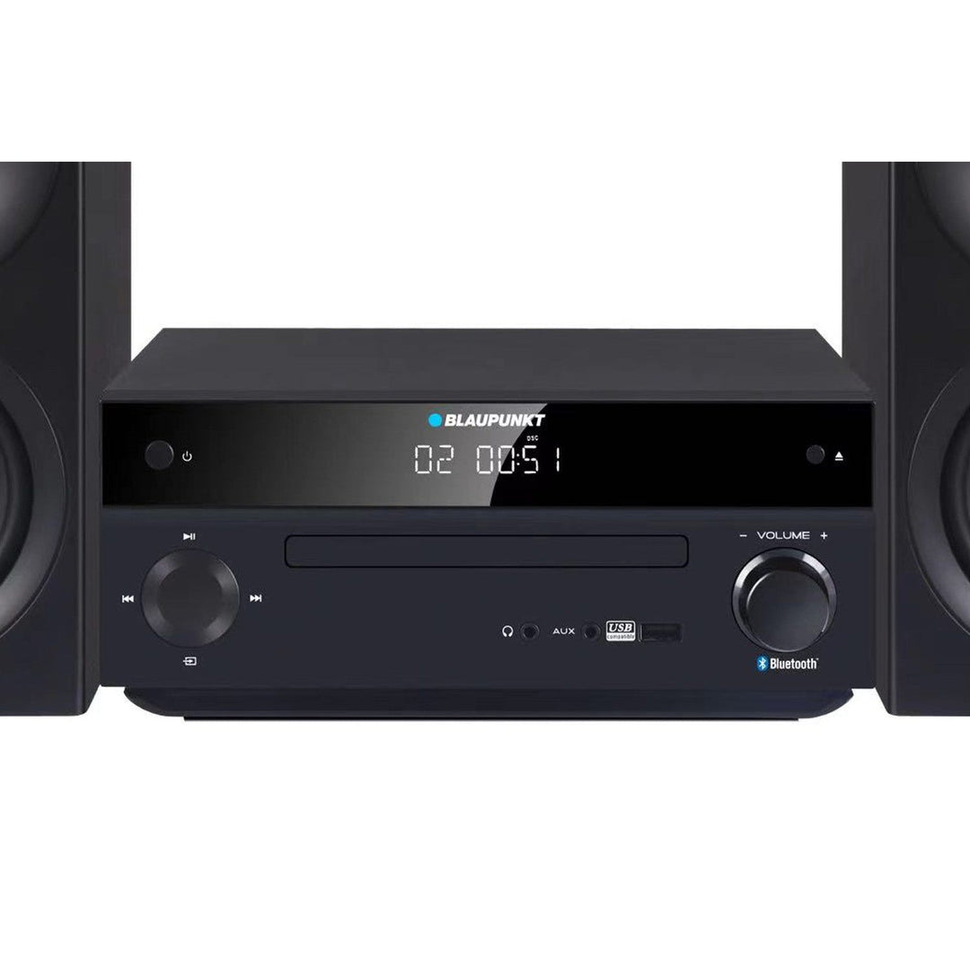 Blaupunkt mikrotårn, effekt 150 W, FM-radio, AUX-stik og USB-stik, Bluetooth, HDMI-indgang, vækkeur, LED-display, sort, MS30.02BT