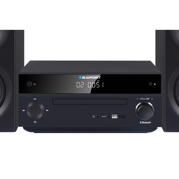 Blaupunkt mikrotårn, effekt 150 W, FM-radio, AUX-stik og USB-stik, Bluetooth, HDMI-indgang, vækkeur, LED-display, sort, MS30.02BT