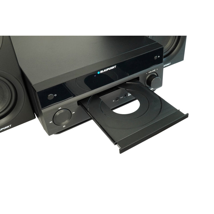 Blaupunkt mikrotårn, effekt 150 W, FM-radio, AUX-stik og USB-stik, Bluetooth, HDMI-indgang, vækkeur, LED-display, sort, MS30.02BT