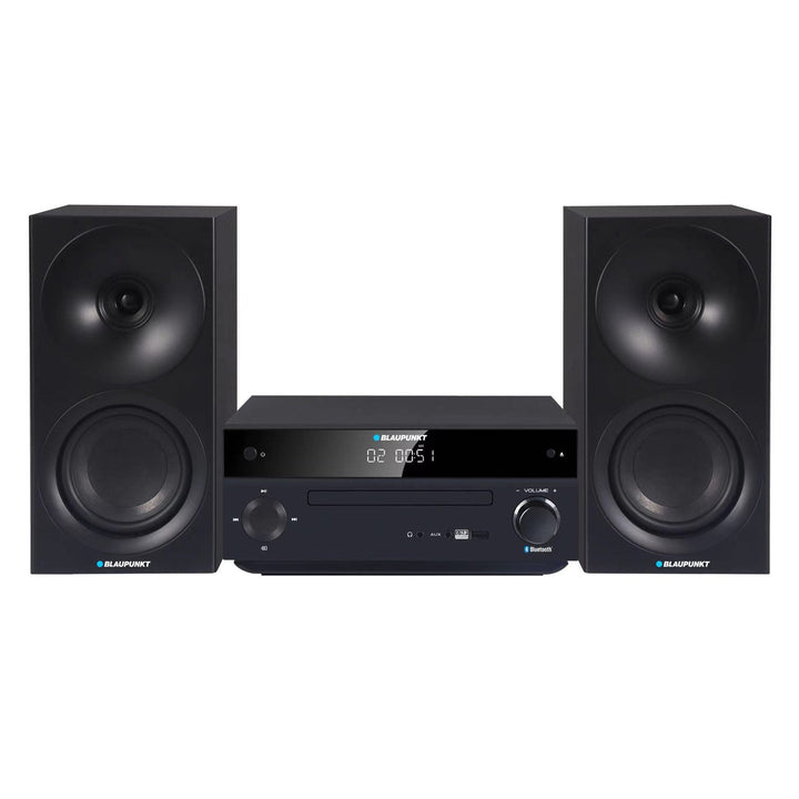 Blaupunkt mikrotårn, effekt 150 W, FM-radio, AUX-stik og USB-stik, Bluetooth, HDMI-indgang, vækkeur, LED-display, sort, MS30.02BT