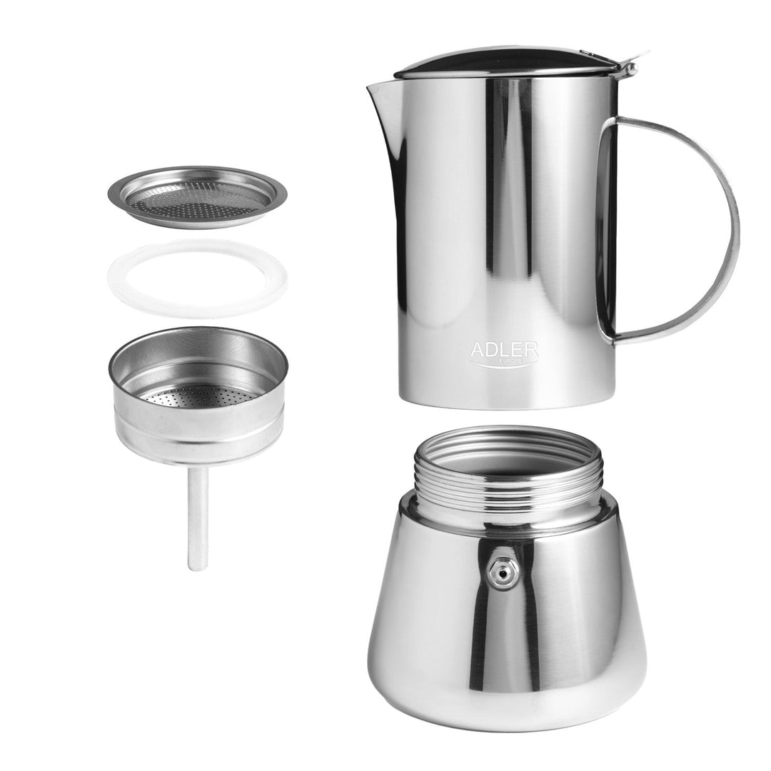 Adler kaffemaskine, espressomaskine, kapacitet 620 ml, farve sølvstål, AD 4417
