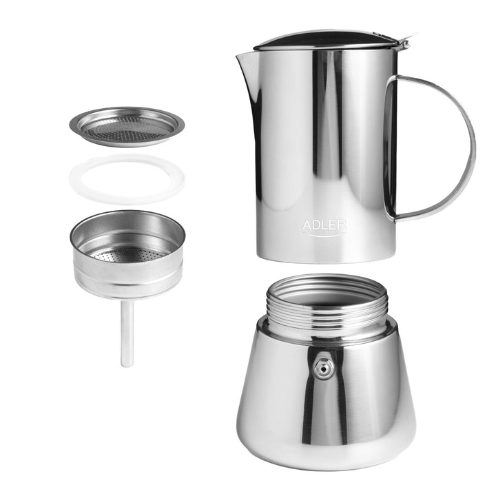 Adler kaffemaskine, espressomaskine, kapacitet 620 ml, farve sølvstål, AD 4417