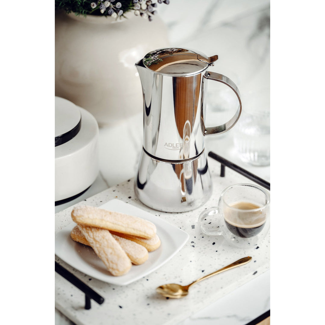 Adler kaffemaskine, espressomaskine, kapacitet 620 ml, farve sølvstål, AD 4417