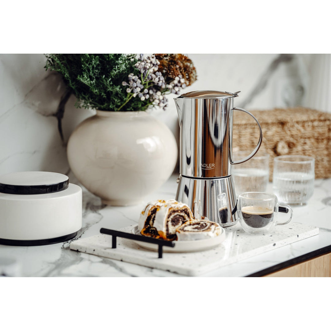 Adler kaffemaskine, espressomaskine, kapacitet 620 ml, farve sølvstål, AD 4417