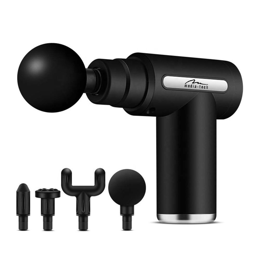 Massager til nem og hurtig massage af spændte muskler, Media-tech, 4 udskiftelige massagekopper, MT6521
