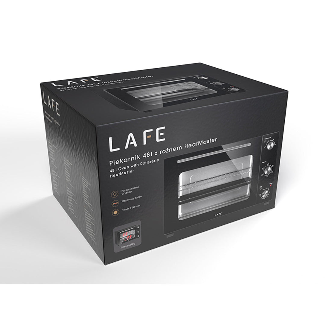 Lafe elektrisk ovn, kapacitet 48 l, effekt 1800 W, varmluft, HeatMaster