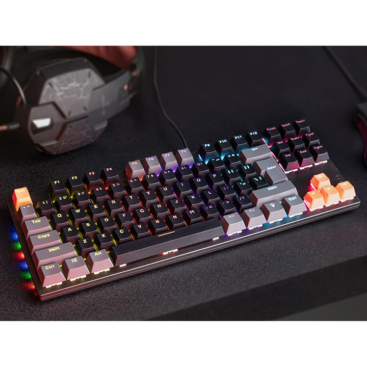 Tracer mekanisk tastatur, farvet baggrundsbelysning i regnbuefarver, GAMEZONE Blade 87