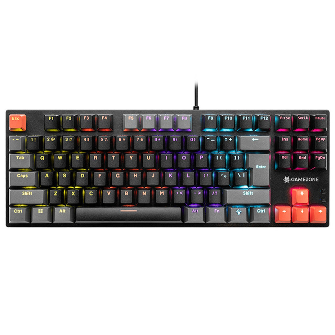 Tracer mekanisk tastatur, farvet baggrundsbelysning i regnbuefarver, GAMEZONE Blade 87