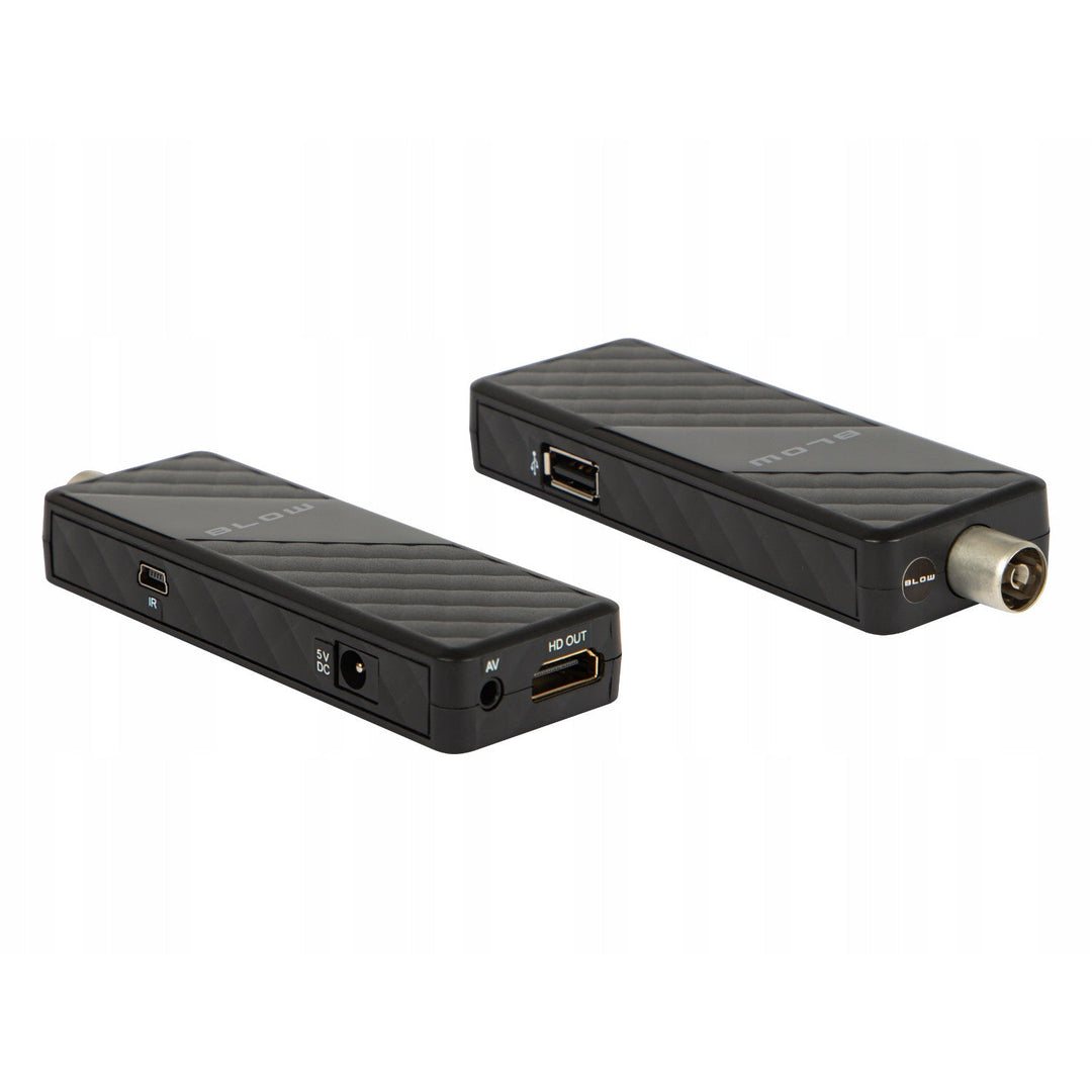 DVB-T/T2-tuner Blow, H.265, 6000FHD, Timeshift-funktion, flere sprog, multimedieafspillerfunktion, USB-port, 77-077#