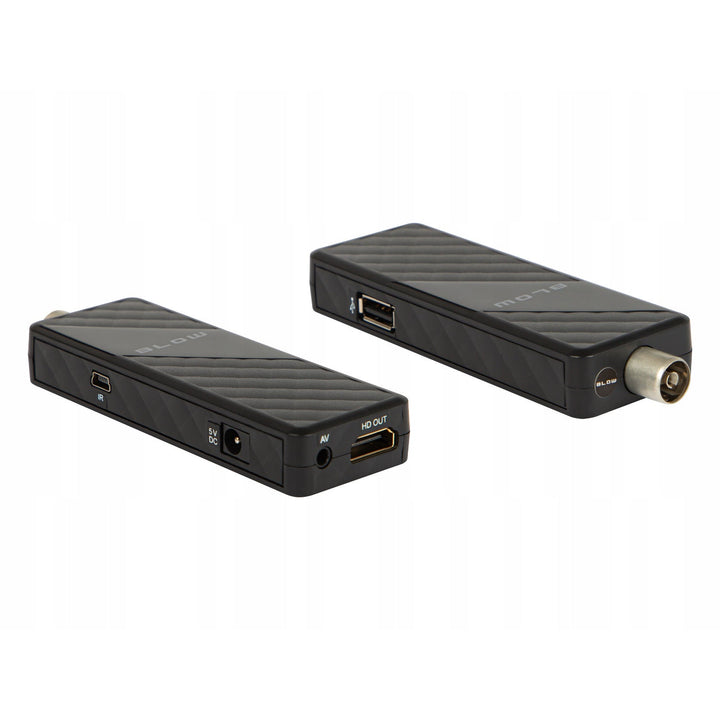 DVB-T/T2-tuner Blow, H.265, 6000FHD, Timeshift-funktion, flere sprog, multimedieafspillerfunktion, USB-port, 77-077#