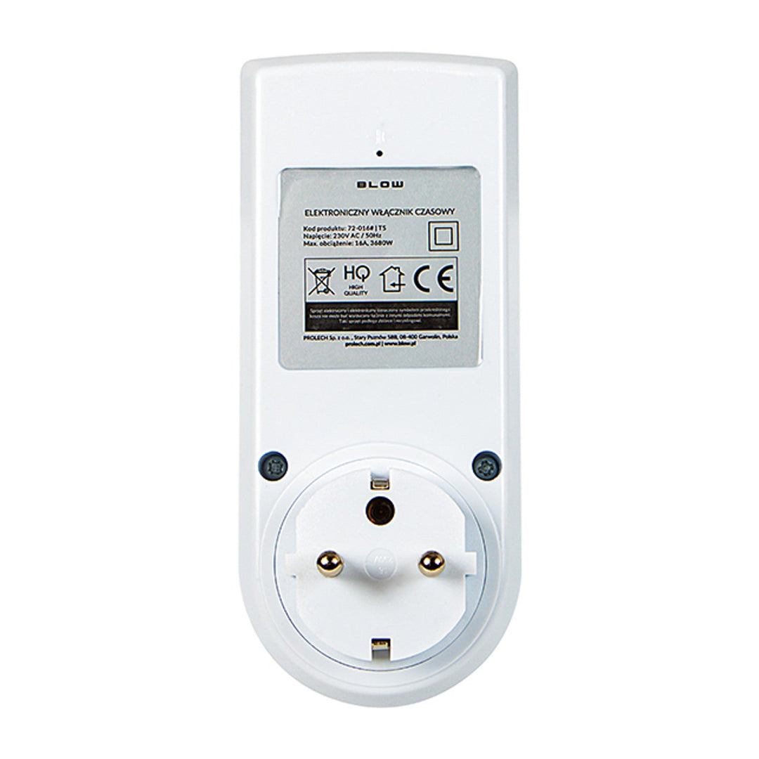 Blow digital timer programmer, LCD-display, nøjagtighed +/- 1 minut pr. måned, 16 forskellige funktionskombinationer, 72-016#