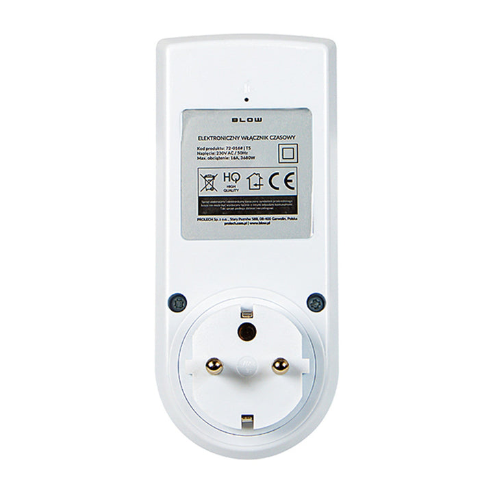 Blow digital timer programmer, LCD-display, nøjagtighed +/- 1 minut pr. måned, 16 forskellige funktionskombinationer, 72-016#