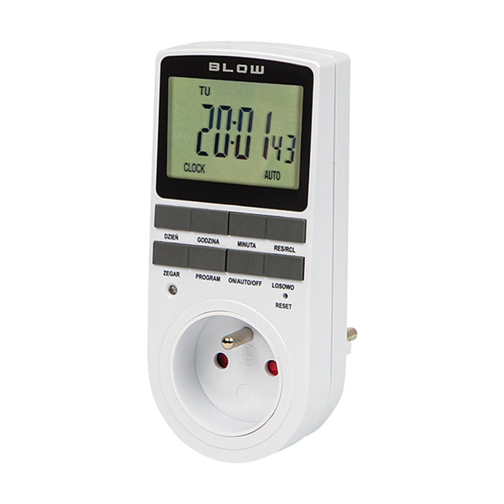 Blow digital timer programmer, LCD-display, nøjagtighed +/- 1 minut pr. måned, 16 forskellige funktionskombinationer, 72-016#