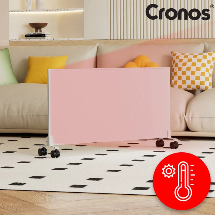 Cronos infrarød radiator, 800 W, ideel til allergikere, mat overflade, ultratynd, indbygget termostat og fjernbetjening via telefon eller fjernbetjening, Carbon P800 TWP