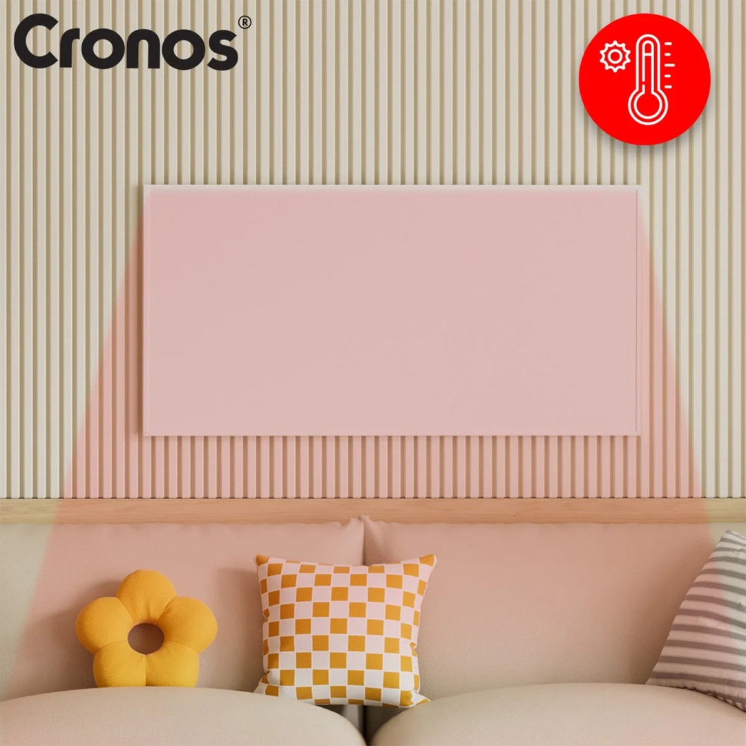 Cronos infrarød radiator, 800 W, ideel til allergikere, mat overflade, ultratynd, indbygget termostat og fjernbetjening via telefon eller fjernbetjening, Carbon P800 TWP