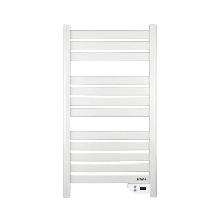Cronos elektrisk badeværelsesradiator, effekt 500 W, opvarmer rum op til 6 m2, LCD-display, AUTO-, TIMER- og åbent vindue-detekteringsfunktion, TW-500