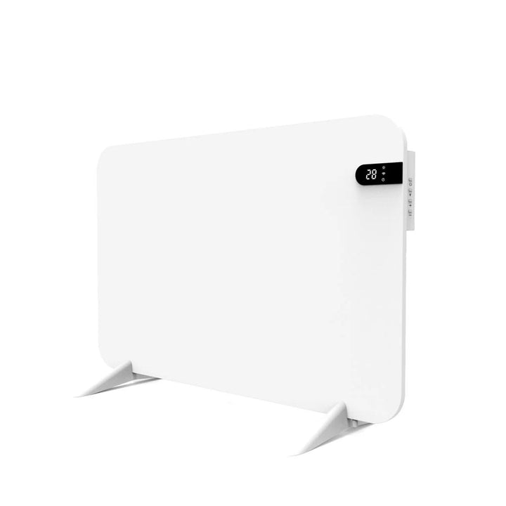 Cronos elektrisk radiator, hvid, effekt 450 W, opvarmning af rum op til 14 m2, indbygget termostat, fjernbetjening, funktion til registrering af åbne vinduer, ben medfølger, WFH-450TW