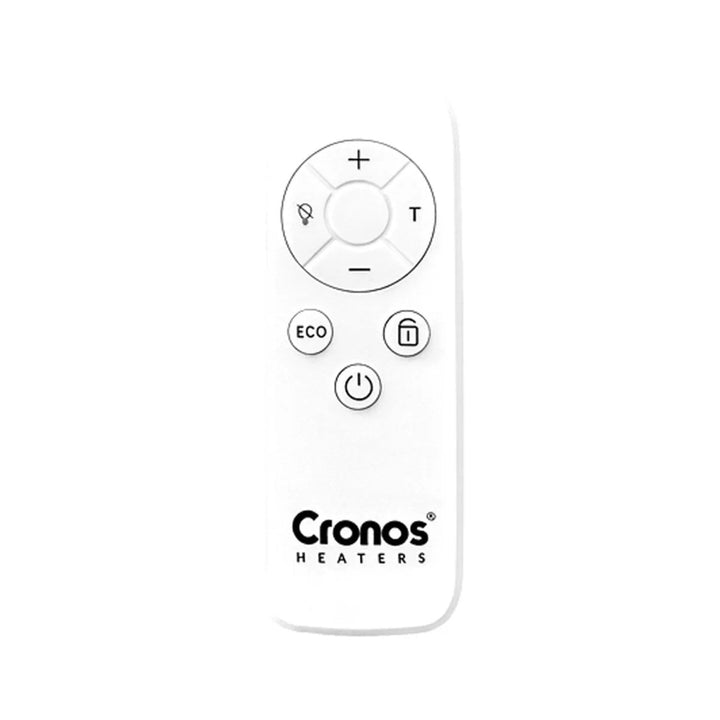 Cronos elektrisk radiator, hvid, effekt 450 W, opvarmning af rum op til 14 m2, indbygget termostat, fjernbetjening, funktion til registrering af åbne vinduer, ben medfølger, WFH-450TW