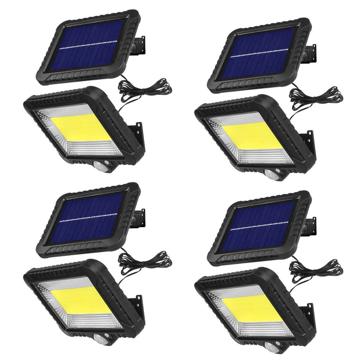 Solar LED-projektør med bevægelsessensor Maclean, IP44, 5W, 400lm, 6000K, lithiumbatteri 1300 mAh, 5,5V DC MCE438, 4 stk.