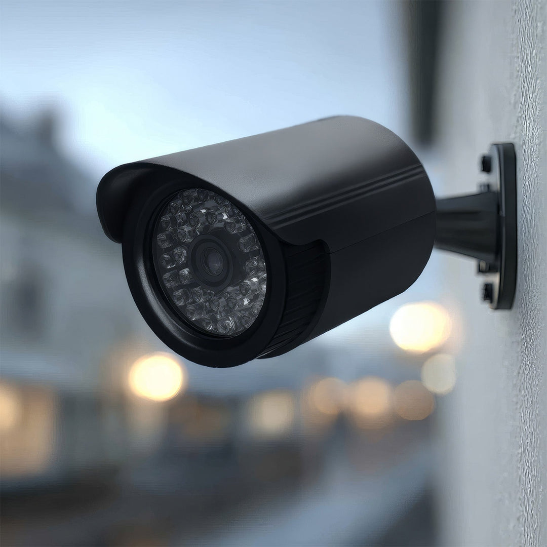 Sæt med to falske rørkameraer, IR-LED-dioder, sorte, strømforsyning 2xAA (medfølger), ABS, IR1800 BT