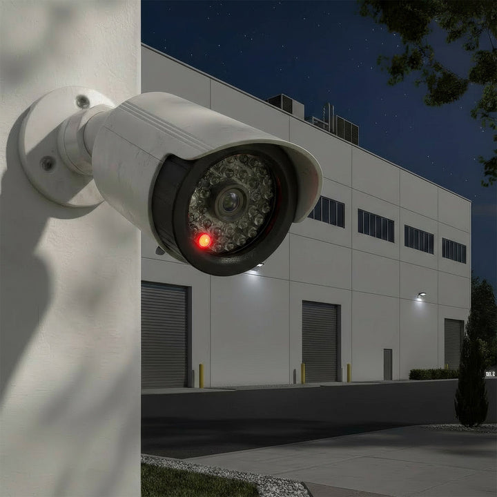 Sæt med to falske rørkameraer, IR-LED-dioder, hvide, strømforsyning 2xAA (medfølger), ABS, IR1800 WT