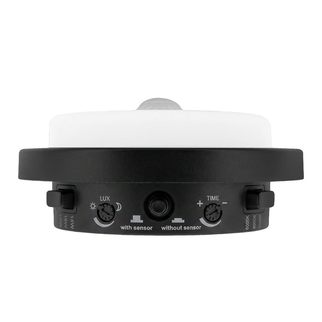 Maclean LED-lampe med bevægelsessensor, PIR-sensor, sort, 10 W/15/18 W, IP65, mulighed for at skifte farvetemperatur mellem 3000/4000/6000 K, MCE534 B