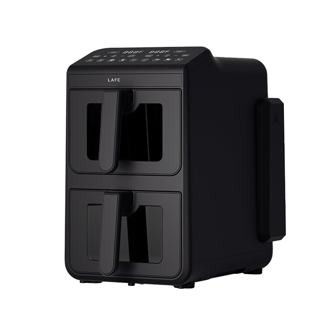 LAFE fedtfri frituregryde, air fryer, 2 kamre 5 L, effekt 2460 W, LCD-display, Dual Fry