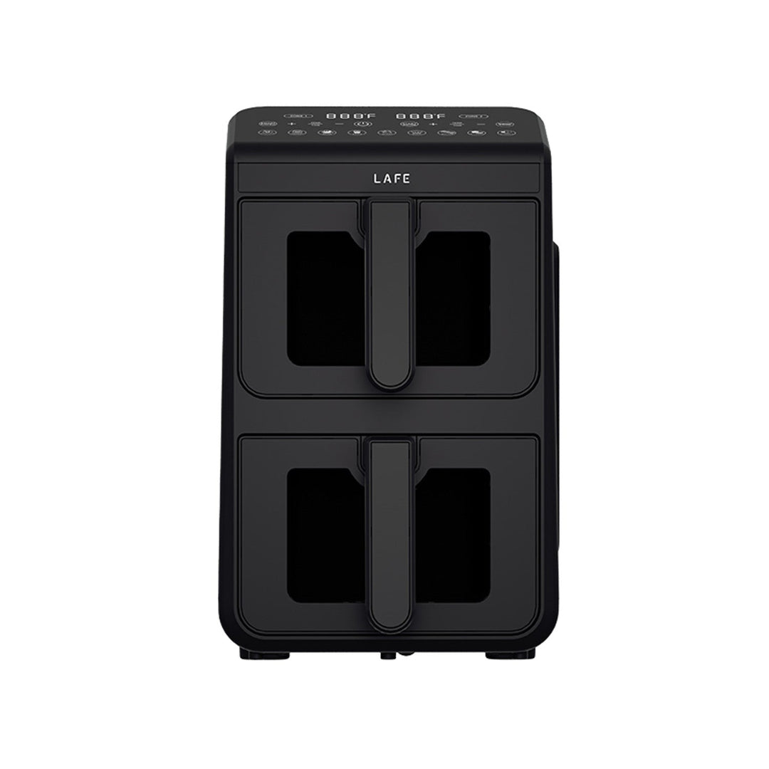 LAFE fedtfri frituregryde, air fryer, 2 kamre 5 L, effekt 2460 W, LCD-display, Dual Fry