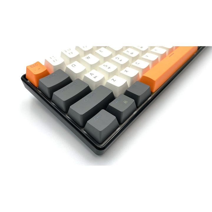 ZONE 61 - Gaming-tastatur, mekanisk, kort 60 %, mekaniske silent RED-kontakter, farvet baggrundsbelysning, 61 taster, USB-C, Mediatech