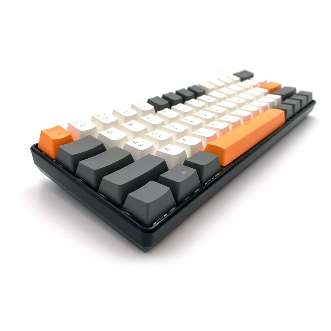 ZONE 61 - Gaming-tastatur, mekanisk, kort 60 %, mekaniske silent RED-kontakter, farvet baggrundsbelysning, 61 taster, USB-C, Mediatech