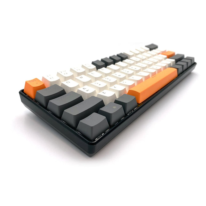 ZONE 61 - Gaming-tastatur, mekanisk, kort 60 %, mekaniske silent RED-kontakter, farvet baggrundsbelysning, 61 taster, USB-C, Mediatech