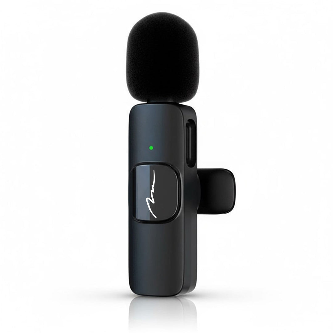 MICRO-MIC DUO – 2x trådløs mikrofon til slipset (sæt), med klips, iOS & Android (OTG), mini, superfølsom. USB-C & LIGHTNING, Mediatech