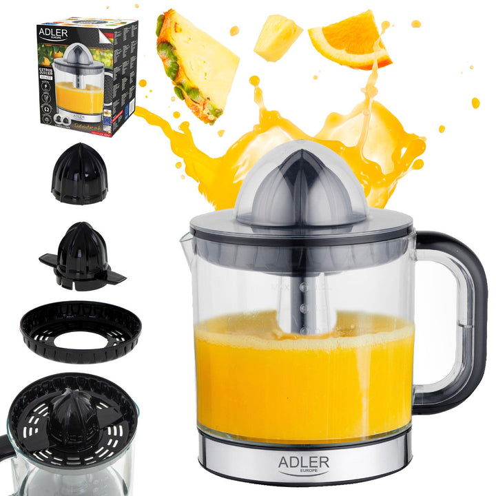 Adler citruspresser, kapacitet 1,2 l, maksimal effekt 60 W, sort, AD 4012