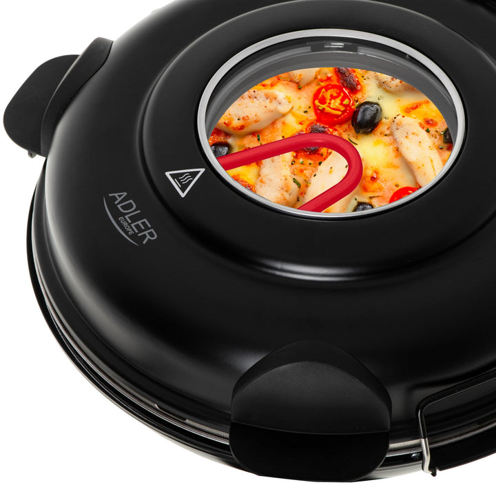 Adler pizzaovn, temperaturregulering op til 400 °C, keramisk sten, to varmeelementer, AD 6314