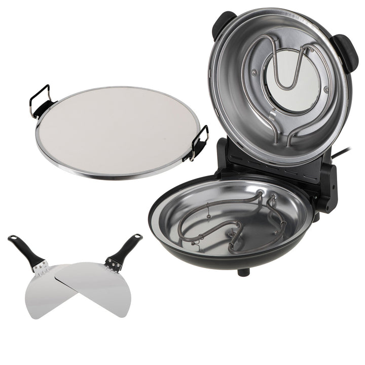 Adler pizzaovn, temperaturregulering op til 400 °C, keramisk sten, to varmeelementer, AD 6314