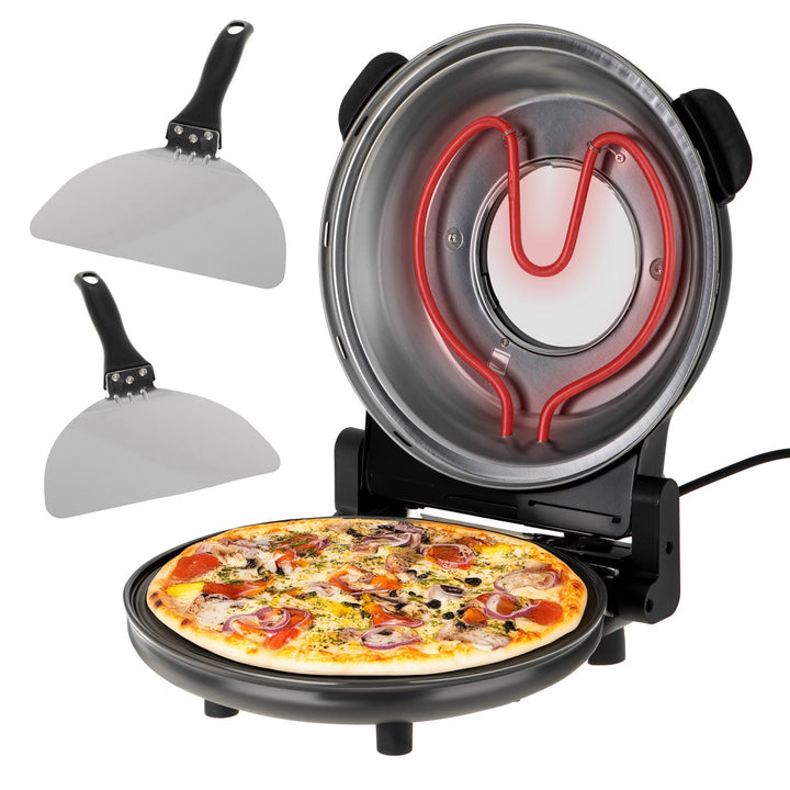 Adler pizzaovn, temperaturregulering op til 400 °C, keramisk sten, to varmeelementer, AD 6314