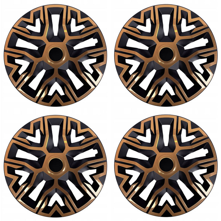 Universal hjulkapsler 14'' NRM The Best Bicolor kobber-sort 4 stk.
