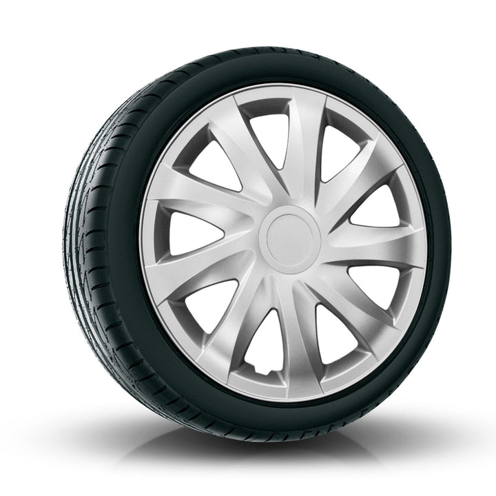 Universal hjulkapsler 13'' NRM Draco sølvfarvede 4 stk.
