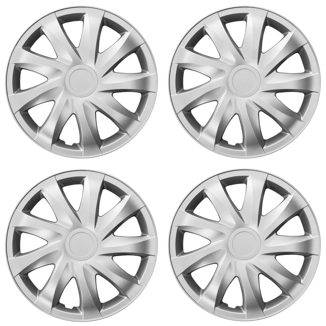 Universal hjulkapsler 13'' NRM Draco sølvfarvede 4 stk.