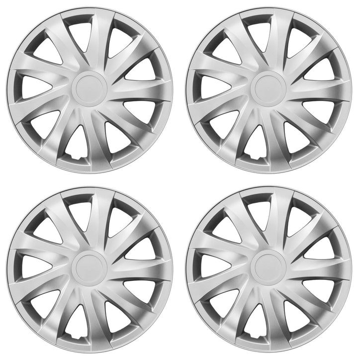 Universal hjulkapsler 13'' NRM Draco sølvfarvede 4 stk.