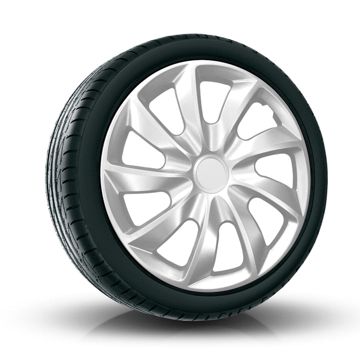 Universal hjulkapsler 13'' NRM Quad sølvfarvede 4 stk.