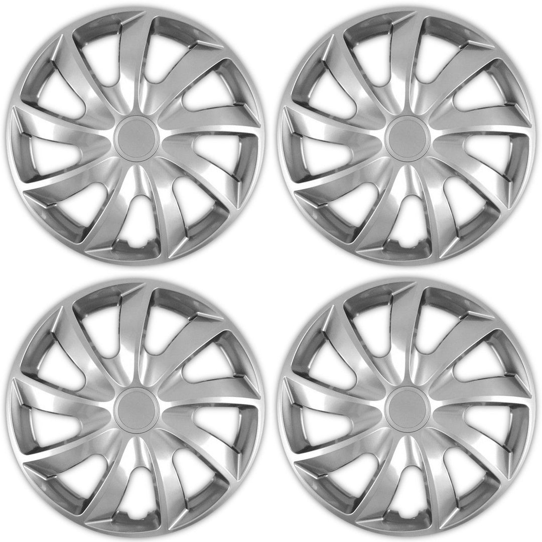 Universal hjulkapsler 13'' NRM Quad sølvfarvede 4 stk.