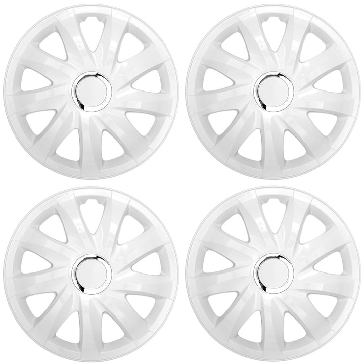 Universal hjulkapsler 13'' NRM Drift hvide, sæt med 4 stk.