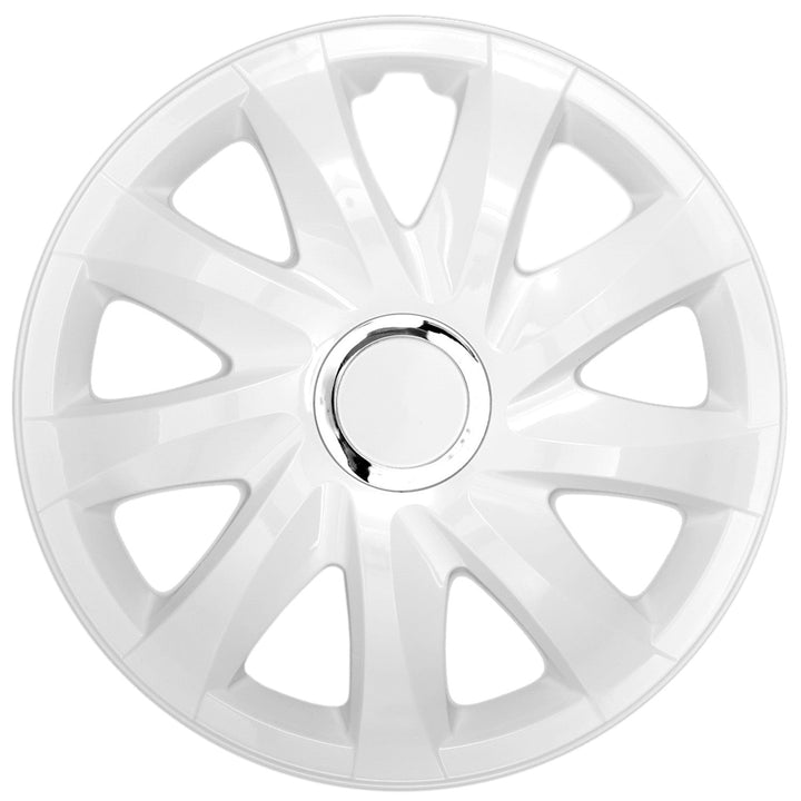 Universal hjulkapsler 13'' NRM Drift hvide, sæt med 4 stk.