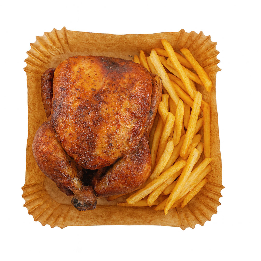 Papirindsatser til frituregryde, airfryer, Adler, 16 cm, op til 240 °C, biologisk nedbrydelige, 500 stk., AD 6731