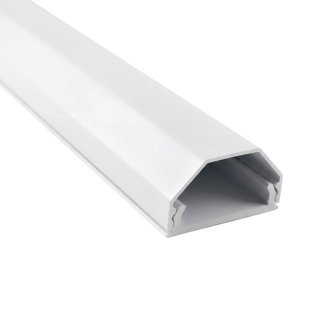 Maclean-kabeldæksel i aluminium, 33 x 18 x 750 mm, hvid, MCTV-897 W